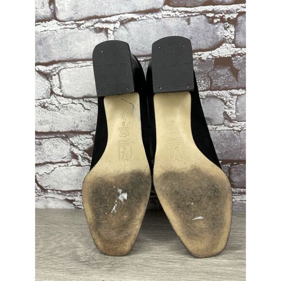 VANELi Black Suede Leather Office Career Work Block Heel Shoes Women Sz 8N US/38 - Picture 7 of 16